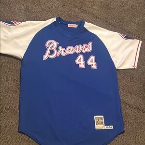 Mitchell & Ness Braves Blue Jersey #44